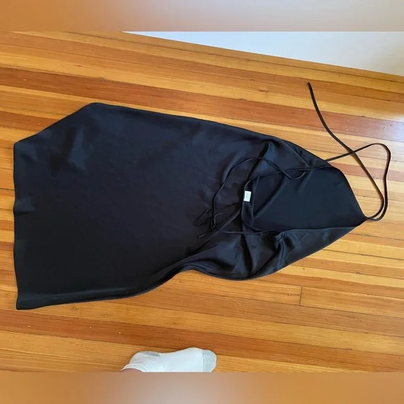 Aritzia Black Satin Dress - Size M - Brand New! - Picture 6 of 6